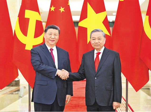 习近平同越共中央总书记苏林举行会谈